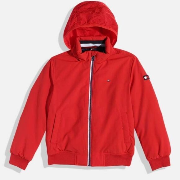 Tommy Hilfiger solid red bomber jacket - Picture 1 of 14
